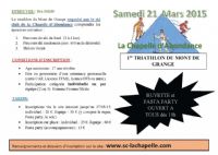 Triathlon du Mont de Grange. Le samedi 21 mars 2015 à La-Chapelle-d'Abondance. Haute-Savoie. 